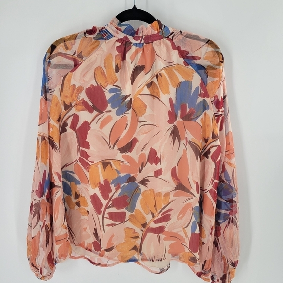 Fate floral long sleeve blouse Size M New - Picture 4 of 4